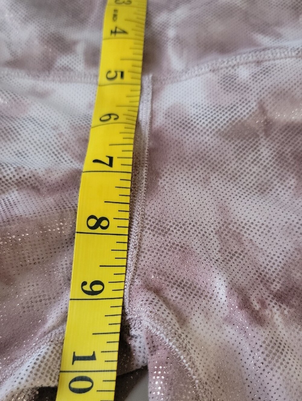 Lululemon Girls Leggings Brown Beige Tie‑Dye High‑Waist Size 4 - Picture 7 of 13